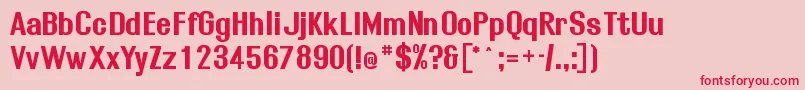 Rollob Font – Red Fonts on Pink Background