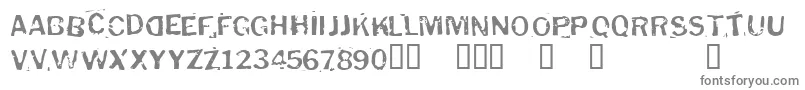 フォントPuddleduck – 白い背景に灰色の文字