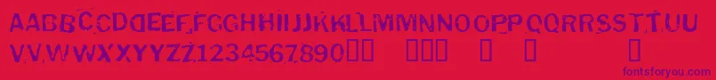 Puddleduck Font – Purple Fonts on Red Background