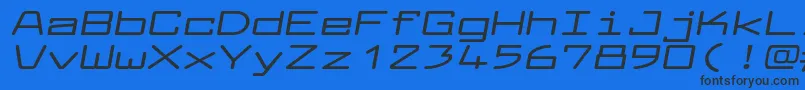 フォントLarabiefontxtBolditalic – 黒い文字の青い背景