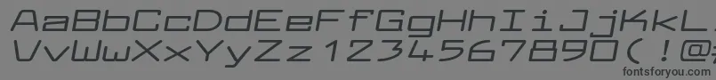 フォントLarabiefontxtBolditalic – 黒い文字の灰色の背景