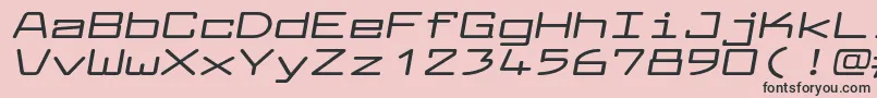 フォントLarabiefontxtBolditalic – ピンクの背景に黒い文字