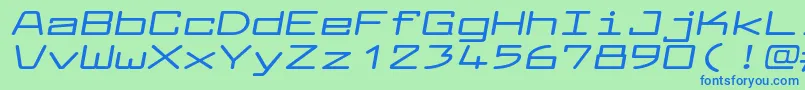 フォントLarabiefontxtBolditalic – 青い文字は緑の背景です。