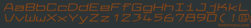 LarabiefontxtBolditalic-fontti – ruskeat fontit mustalla taustalla