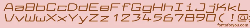 フォントLarabiefontxtBolditalic – ピンクの背景に茶色のフォント