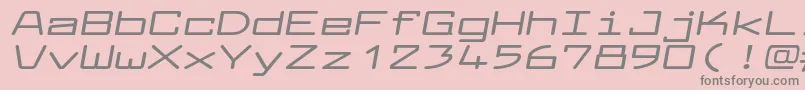 フォントLarabiefontxtBolditalic – ピンクの背景に灰色の文字