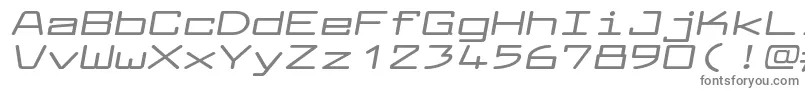 フォントLarabiefontxtBolditalic – 白い背景に灰色の文字