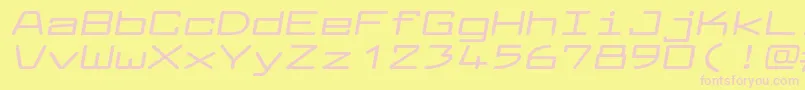 LarabiefontxtBolditalic Font – Pink Fonts on Yellow Background