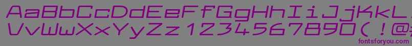 Шрифт LarabiefontxtBolditalic – фиолетовые шрифты на сером фоне