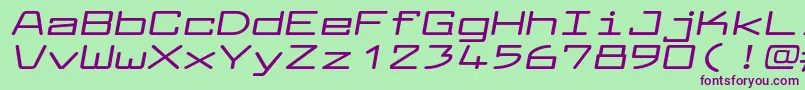 LarabiefontxtBolditalic Font – Purple Fonts on Green Background