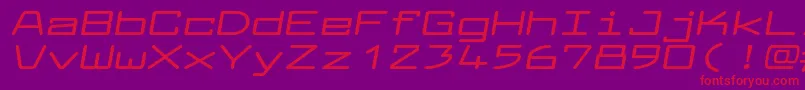 LarabiefontxtBolditalic Font – Red Fonts on Purple Background