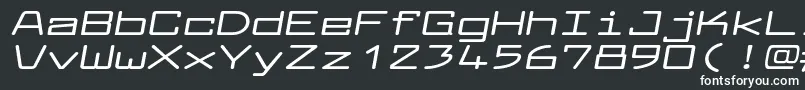 LarabiefontxtBolditalic-fontti – valkoiset fontit mustalla taustalla