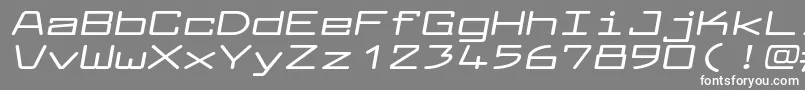 フォントLarabiefontxtBolditalic – 灰色の背景に白い文字