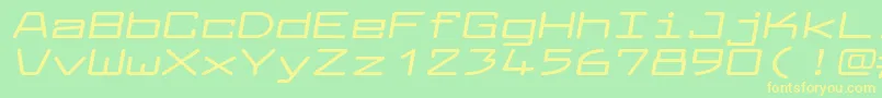 LarabiefontxtBolditalic Font – Yellow Fonts on Green Background