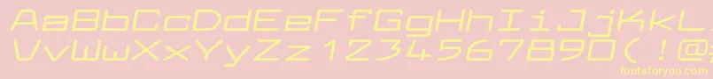 LarabiefontxtBolditalic Font – Yellow Fonts on Pink Background