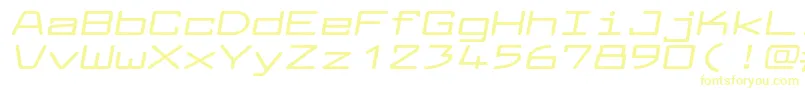 フォントLarabiefontxtBolditalic – 黄色のフォント