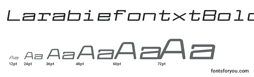 LarabiefontxtBolditalic Font Sizes