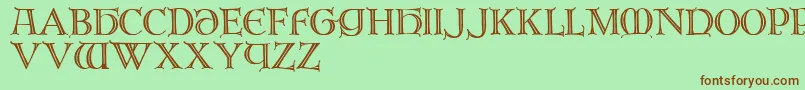 Шрифт Br – коричневые шрифты на зелёном фоне