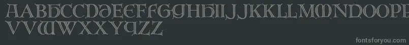 フォントBr – 黒い背景に灰色の文字