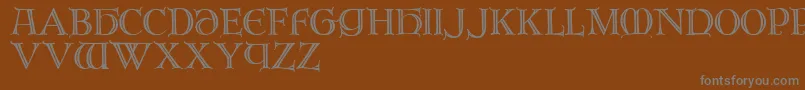 フォントBr – 茶色の背景に灰色の文字