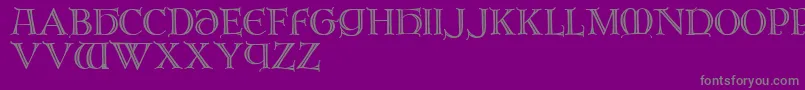 フォントBr – 紫の背景に灰色の文字