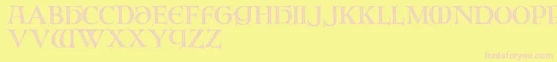 Br Font – Pink Fonts on Yellow Background