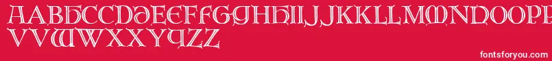 フォントBr – 赤い背景に白い文字