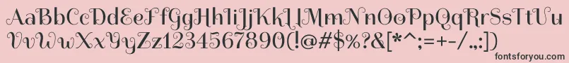 SpiraxRegular Font – Black Fonts on Pink Background