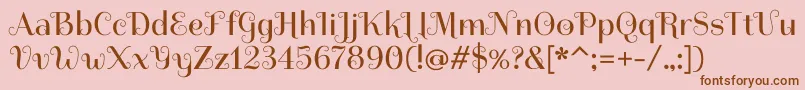 SpiraxRegular Font – Brown Fonts on Pink Background