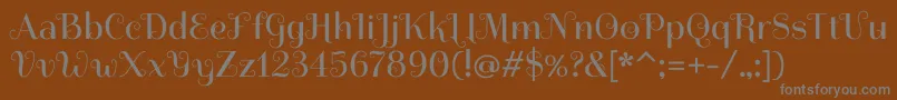 SpiraxRegular Font – Gray Fonts on Brown Background