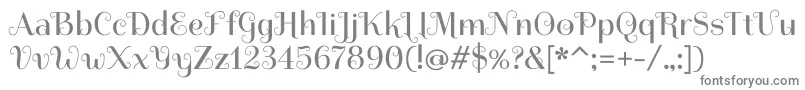 SpiraxRegular Font – Gray Fonts on White Background