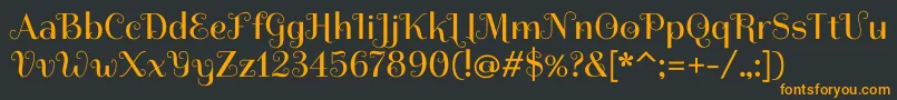 SpiraxRegular Font – Orange Fonts on Black Background