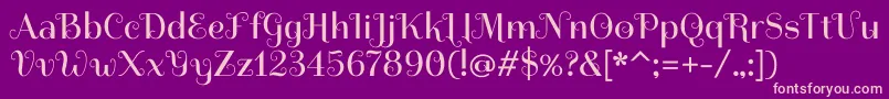 SpiraxRegular Font – Pink Fonts on Purple Background