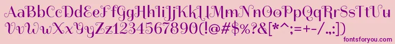 SpiraxRegular Font – Purple Fonts on Pink Background