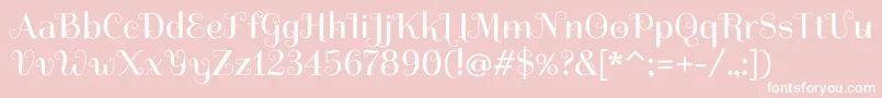 SpiraxRegular Font – White Fonts on Pink Background