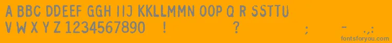 OttiskcBold-Schriftart – Graue Schriften auf orangefarbenem Hintergrund