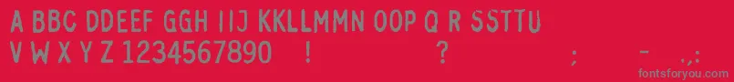 OttiskcBold Font – Gray Fonts on Red Background