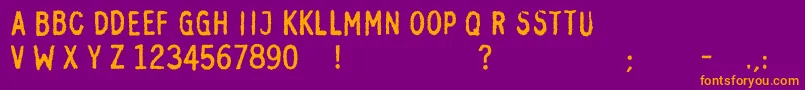 OttiskcBold Font – Orange Fonts on Purple Background