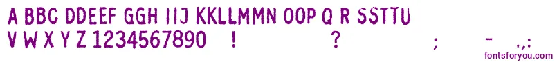 OttiskcBold Font – Purple Fonts on White Background