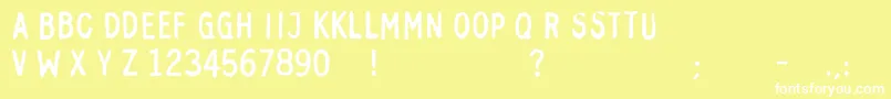 OttiskcBold Font – White Fonts on Yellow Background