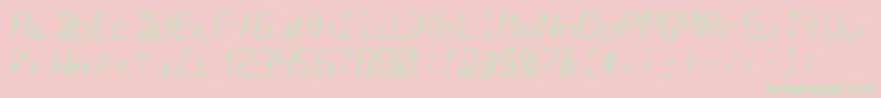 Segment16bItalic-Schriftart – Grüne Schriften auf rosa Hintergrund