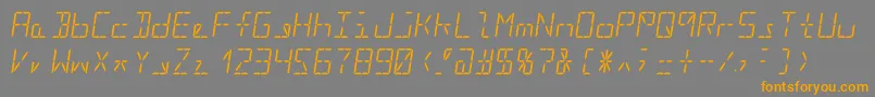 Segment16bItalic Font – Orange Fonts on Gray Background