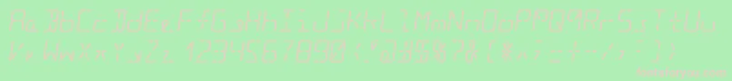Segment16bItalic Font – Pink Fonts on Green Background