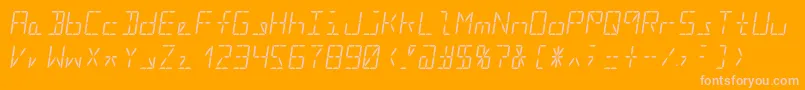 Segment16bItalic Font – Pink Fonts on Orange Background
