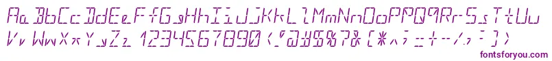 Weitere Informationen zur Segment16bItalic-Schriftart Segment16bItalic-Schriftart – Violette Schriften auf weißem Hintergrund