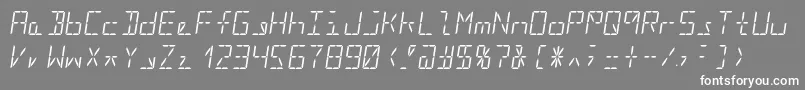 Segment16bItalic Font – White Fonts on Gray Background