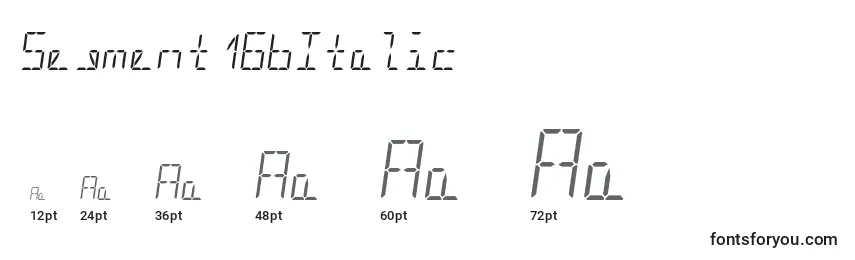 Размеры шрифта Segment16bItalic