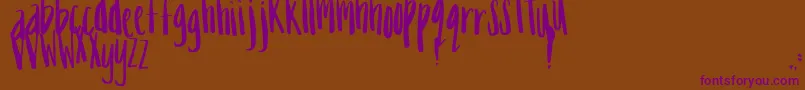 Lisätietoja MixTumble-fontista MixTumble-fontti – violetit fontit ruskealla taustalla