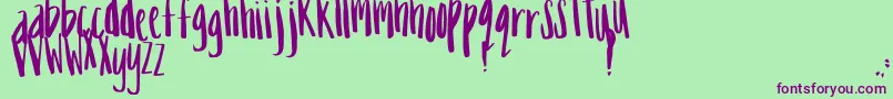 Lisätietoja MixTumble-fontista MixTumble-fontti – violetit fontit vihreällä taustalla