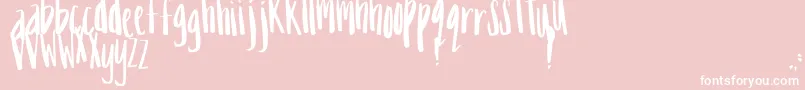 MixTumble Font – White Fonts on Pink Background